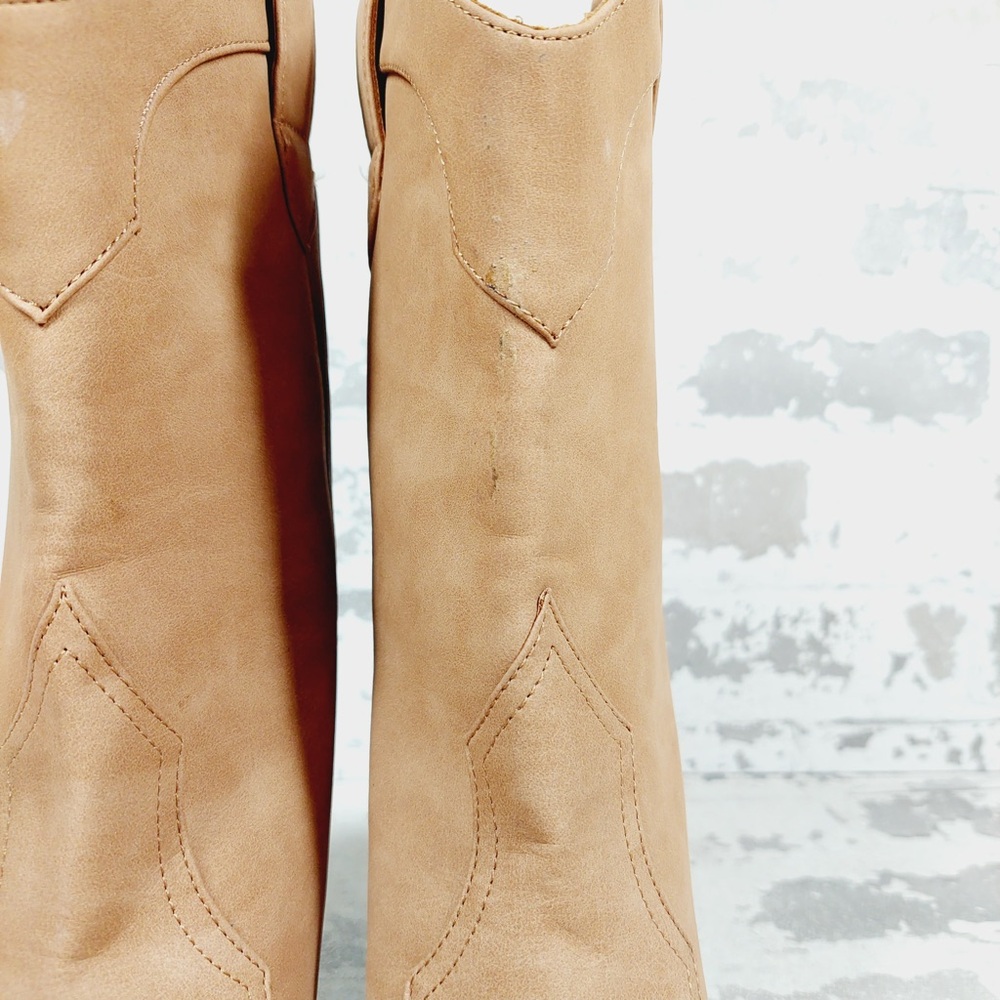 NEW Dolce Vita Apres Western Pointed Sleek Slim Heel Pull-On Cowboy Boots K625 - Picture 8 of 12